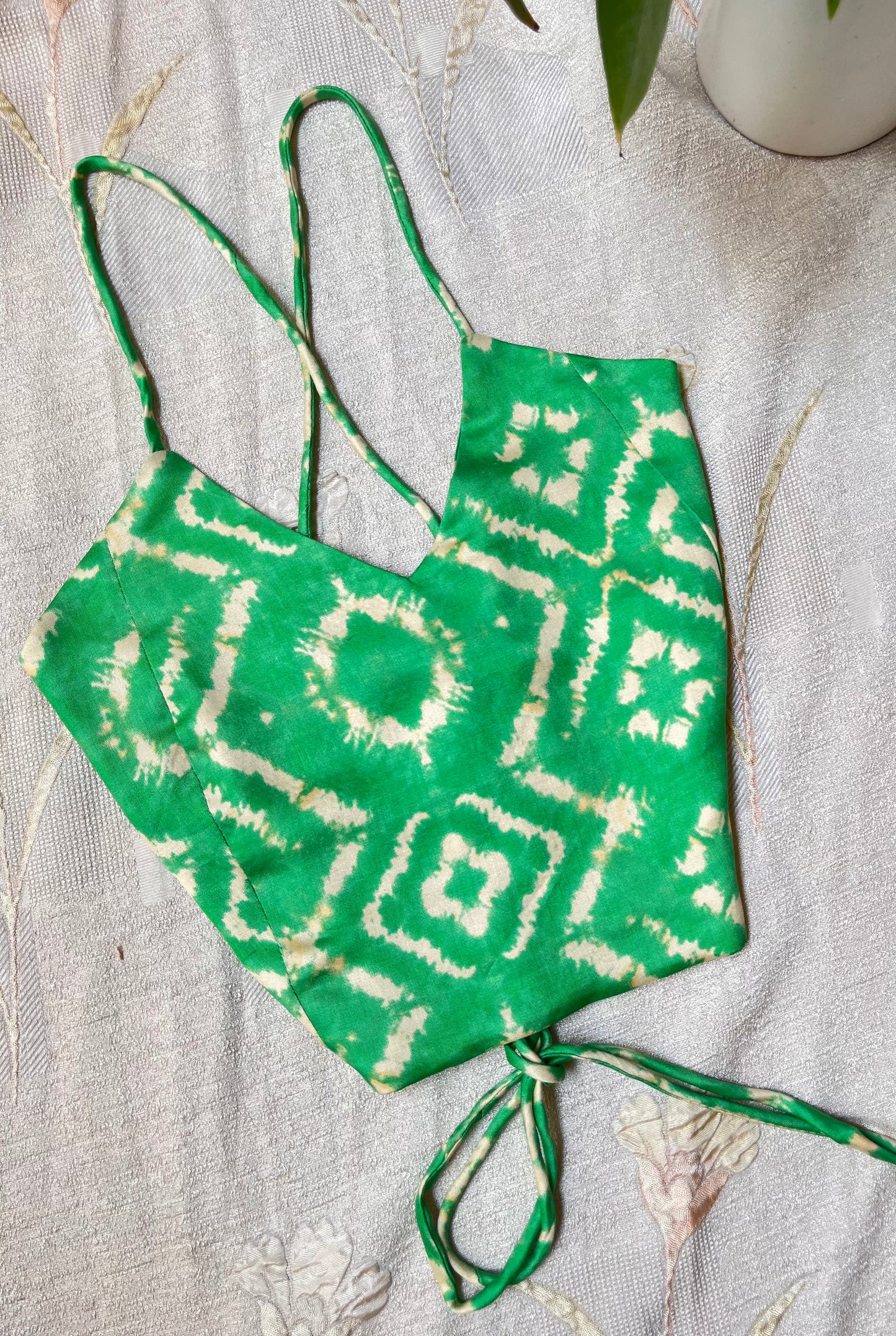 Green Tie Dye Crop top