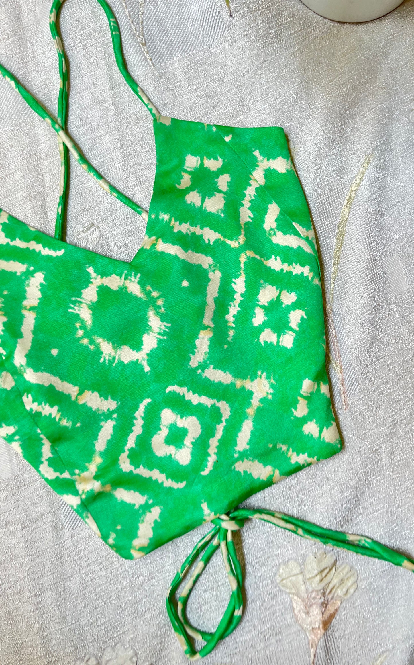 Green Tie Dye Crop top