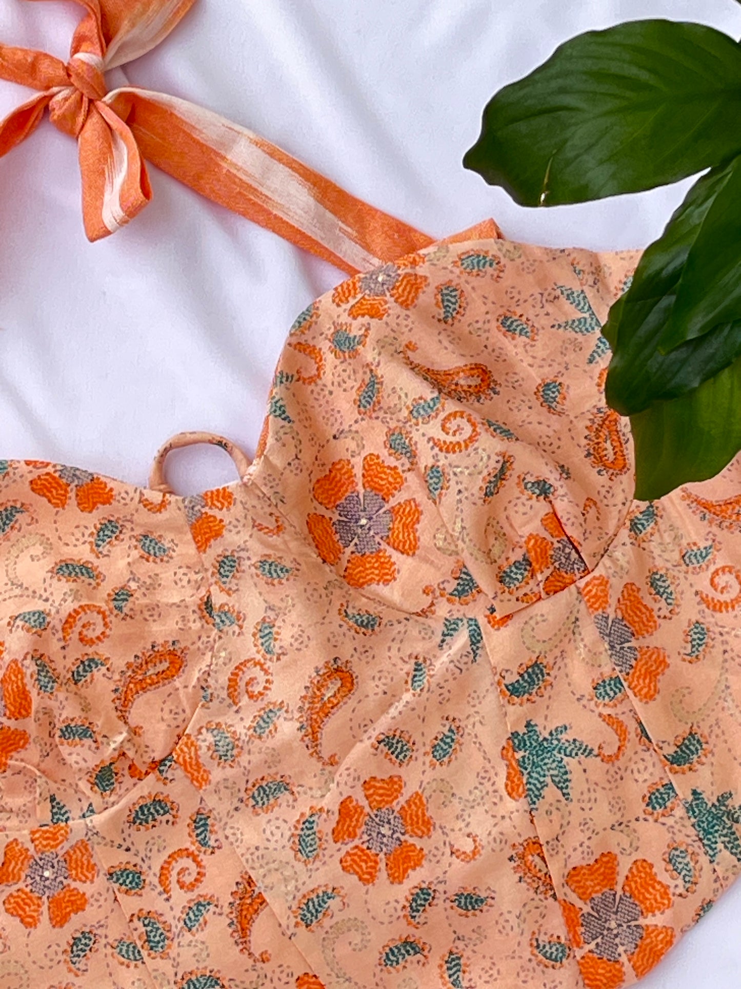 Tangerine Reversible Corset top