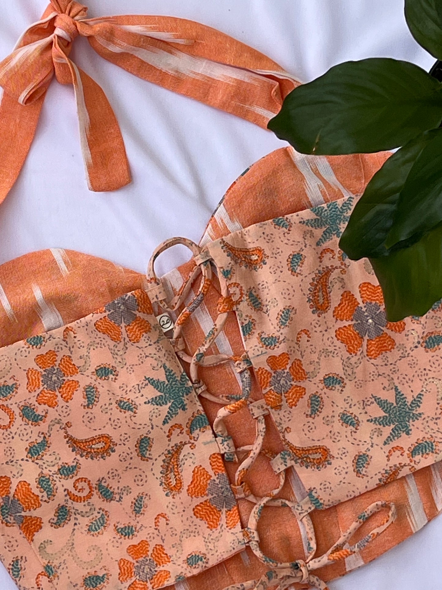 Tangerine Reversible Corset top