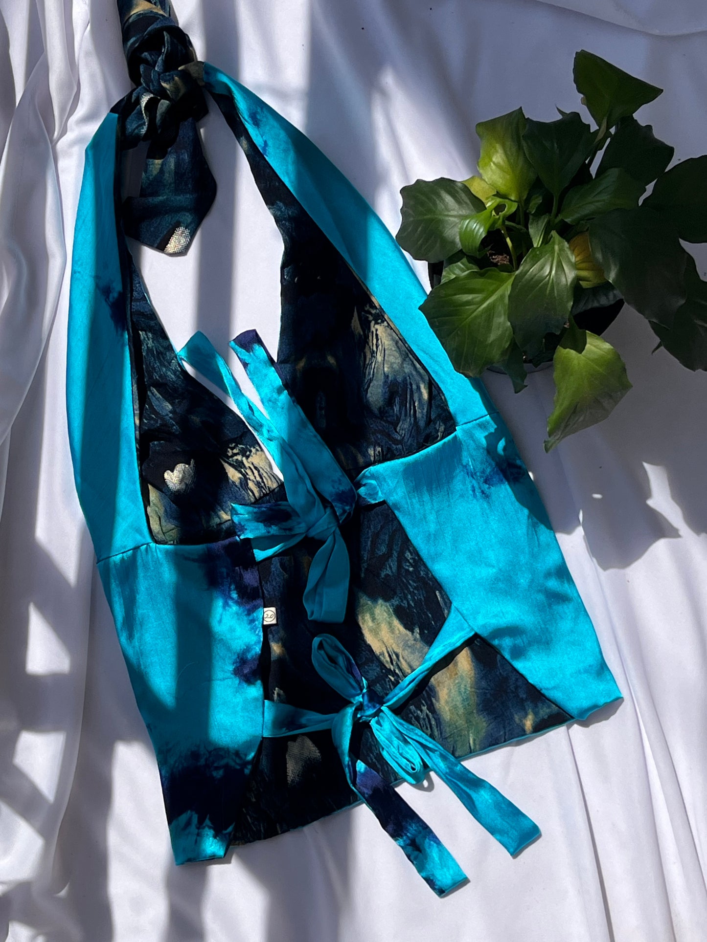 Blue Satin Dreams GEET Halter Top