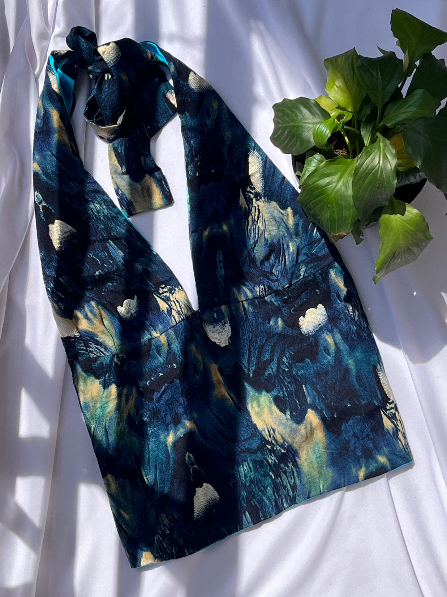 Blue Satin Dreams GEET Halter Top