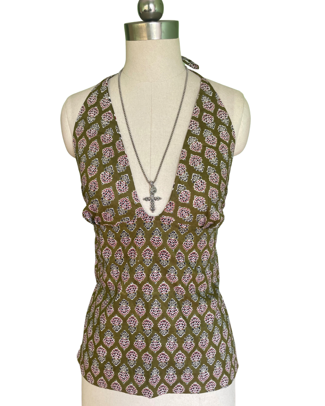 Boho bloom Y2K halter top