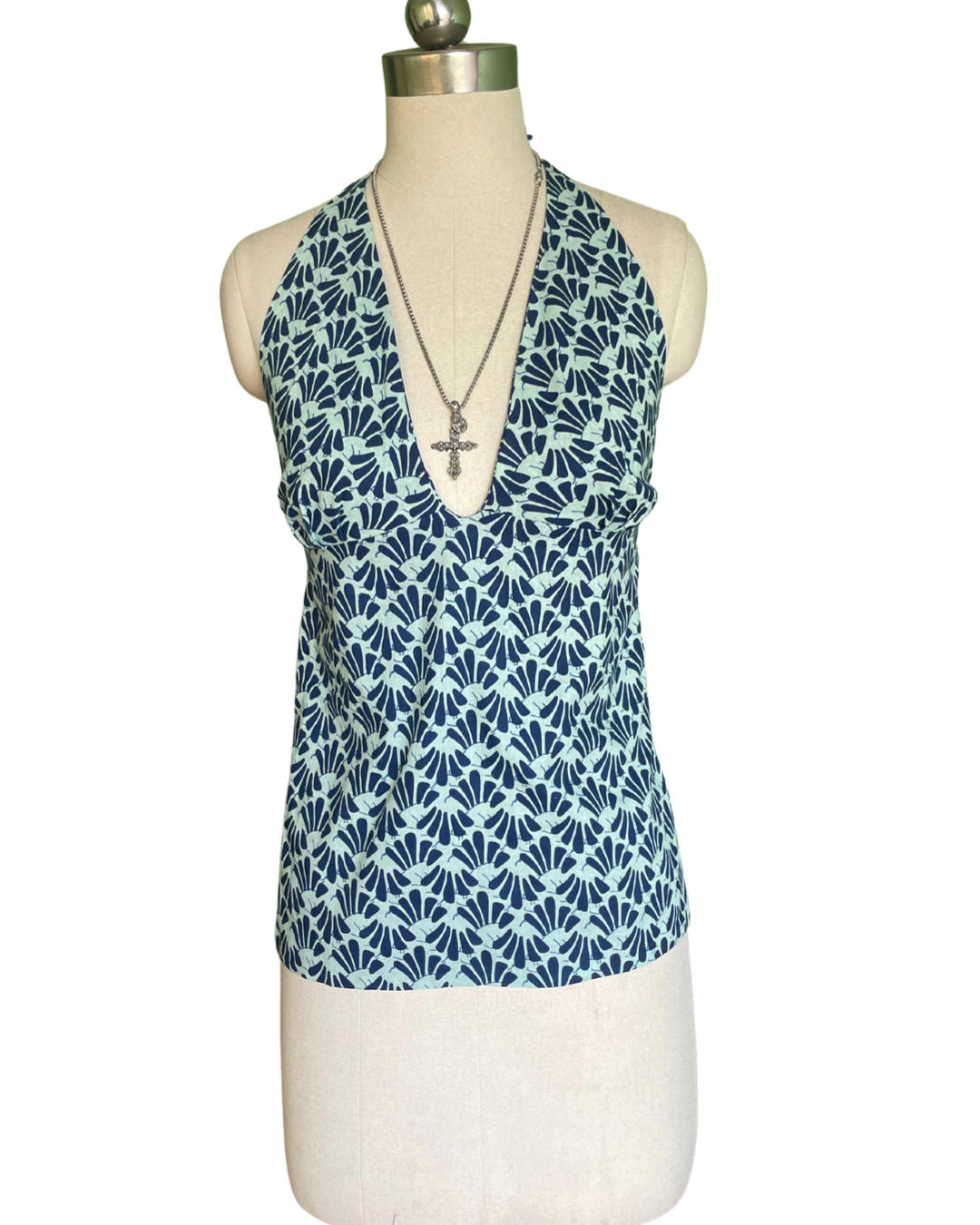 Indigo eco Y2K halter top