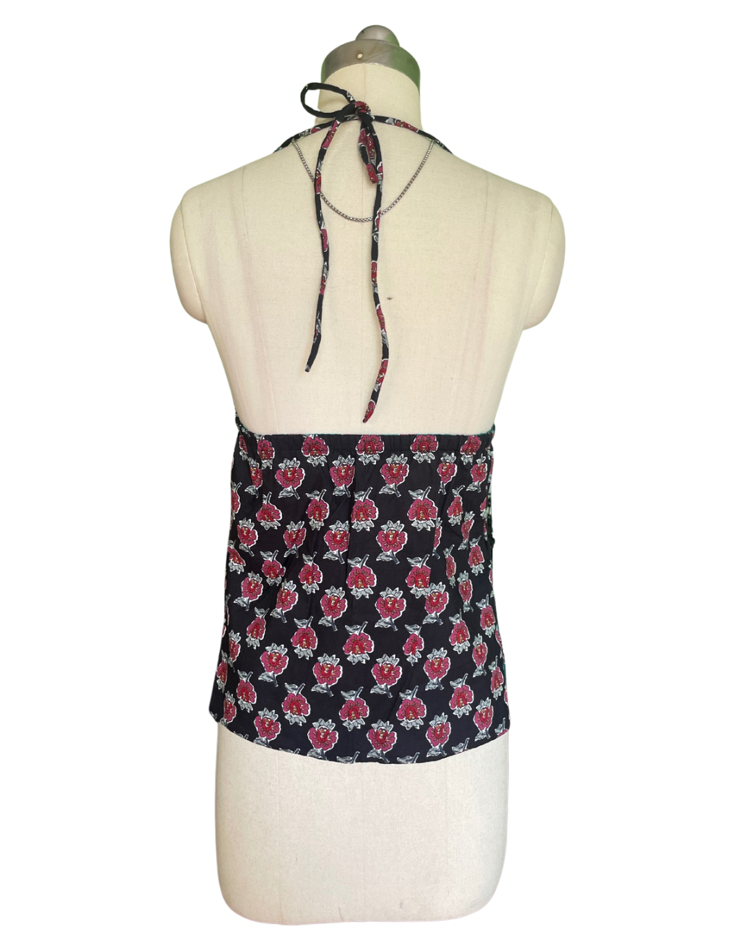 Teal rose affair Y2K halter top