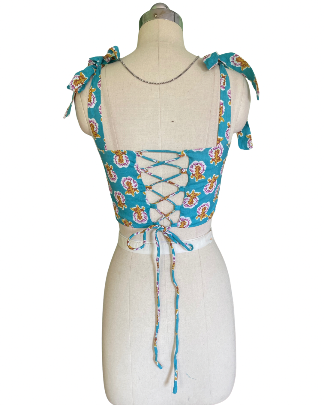 Spring sky corset top