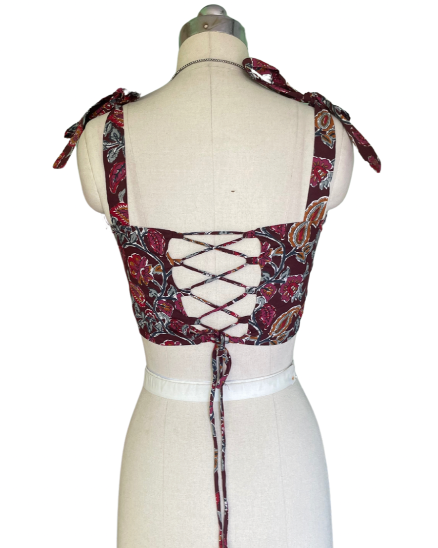 Crimson whim corset top