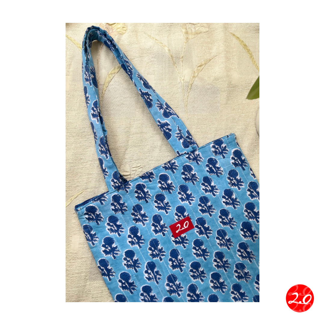 Indigo Blue Reversible Tote bag