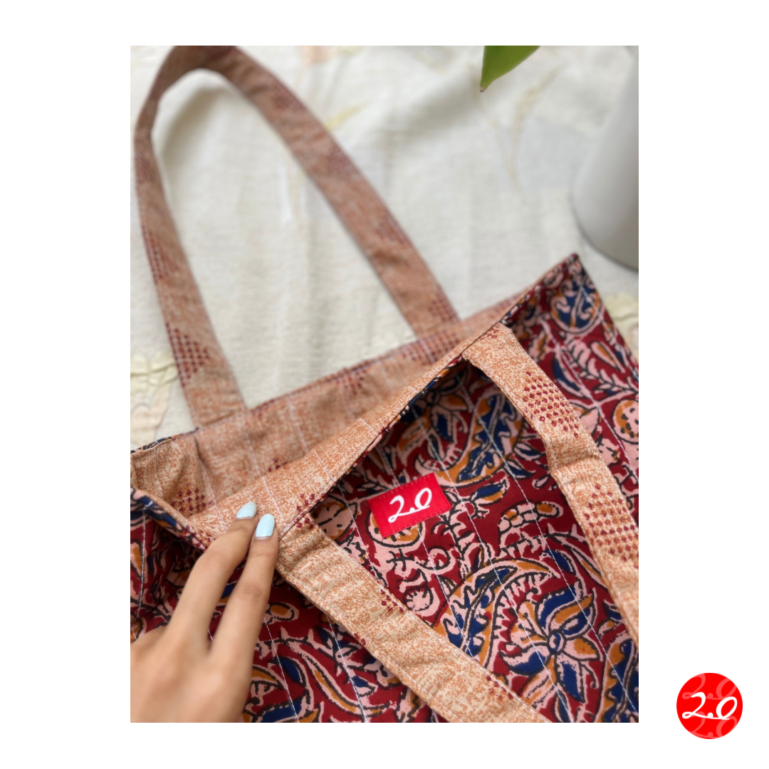 Kalamkari Reversible Tote bag