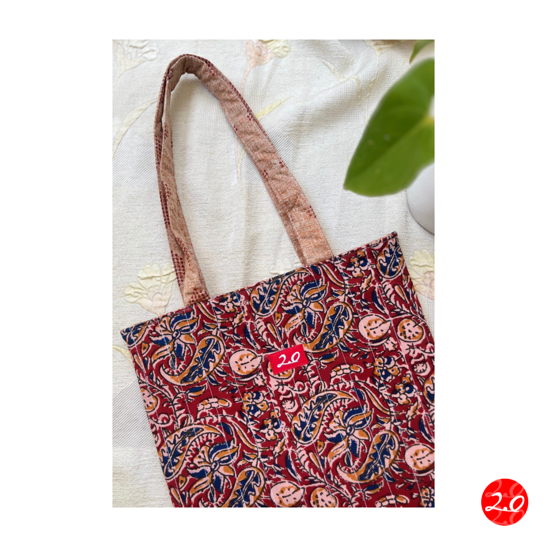 Kalamkari Reversible Tote bag