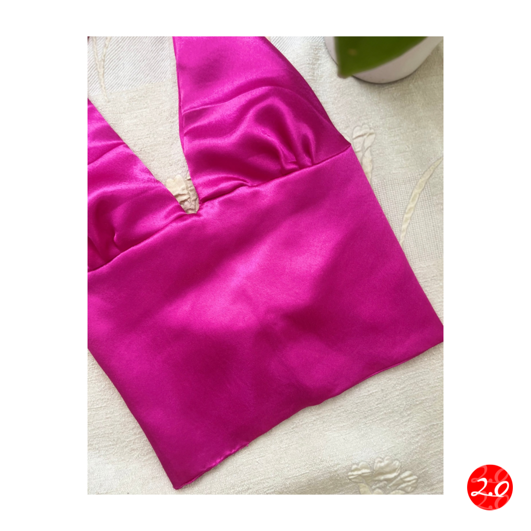 Hot Pink GEET Halter Top