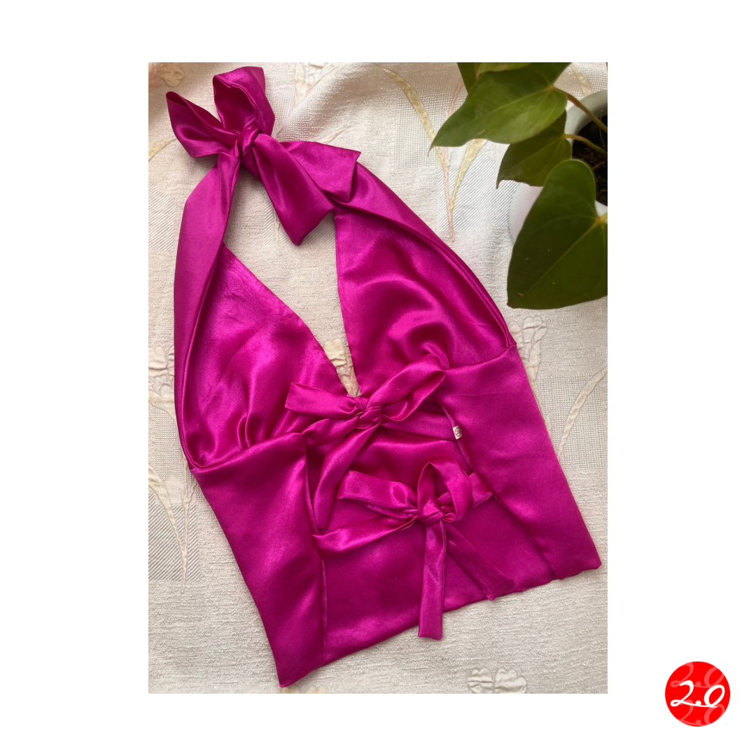 Hot Pink GEET Halter Top