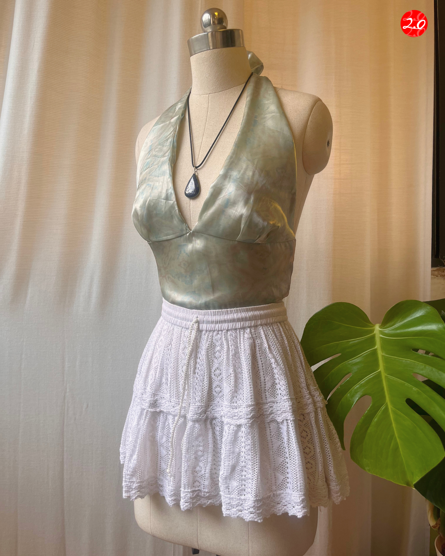 Sheen Moss Reversible Halter Top