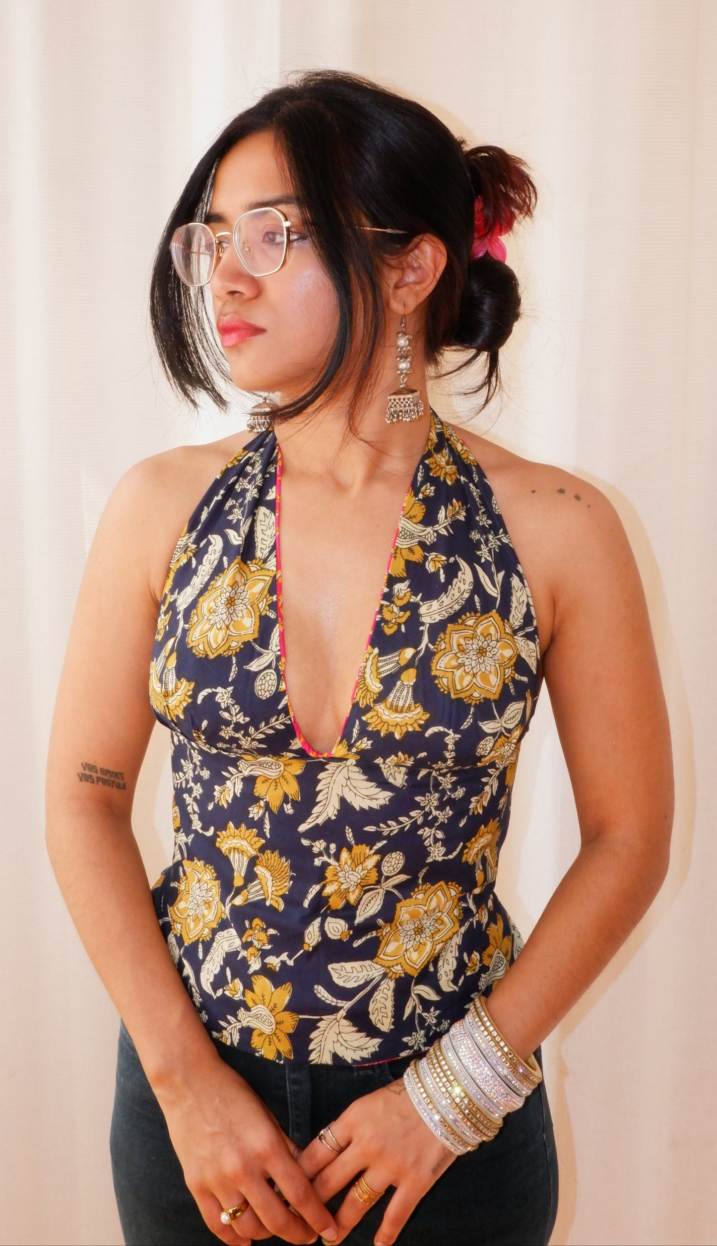 Rose After Dark GEET Halter Top