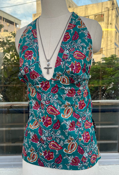 Seafoam shadows Y2K halter top