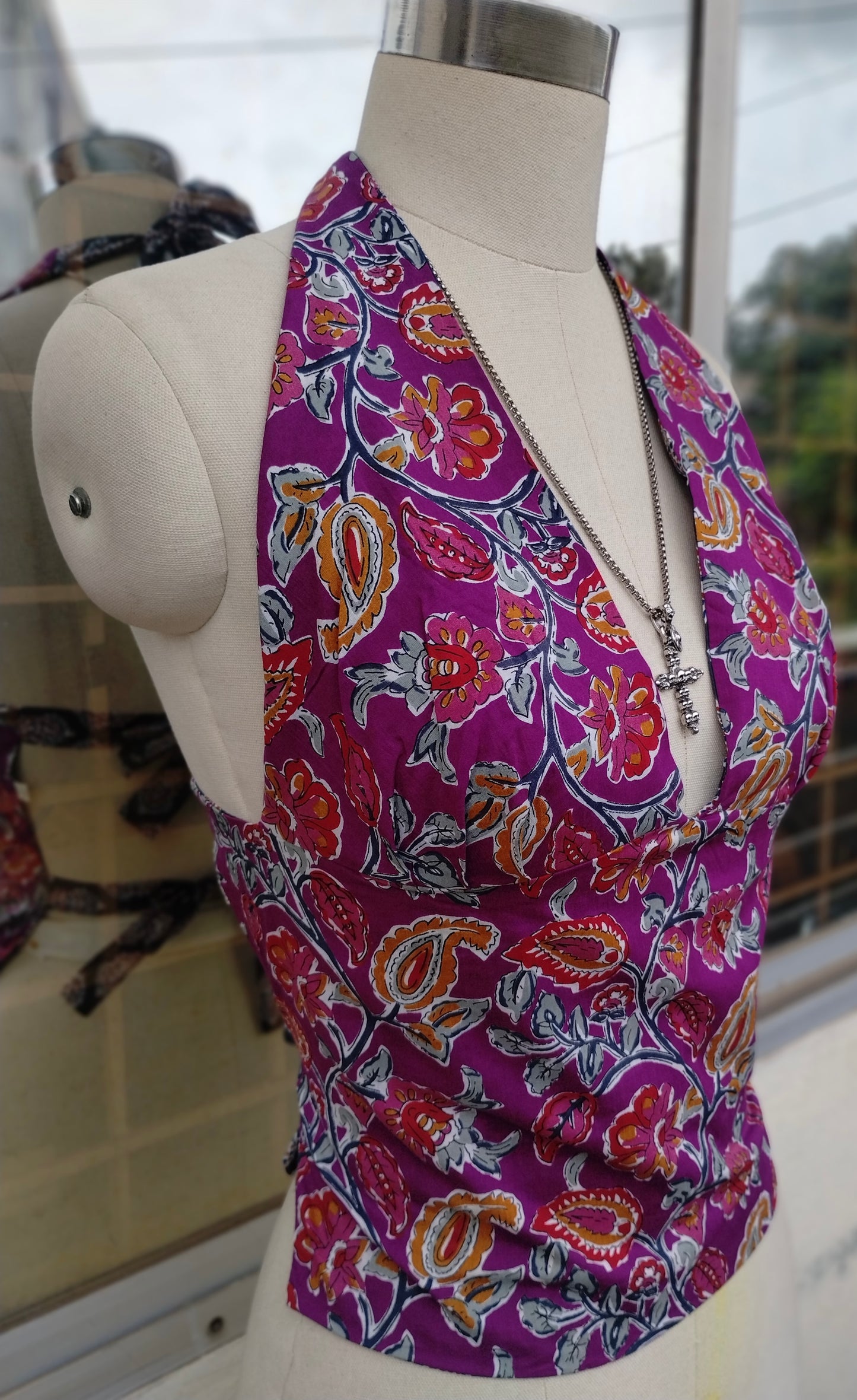 Royal Garden Reversible GEET Halter Top