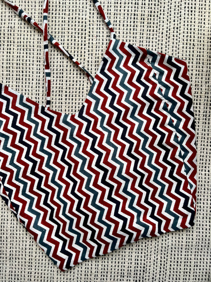 Terracotta tale Backless Crop Top