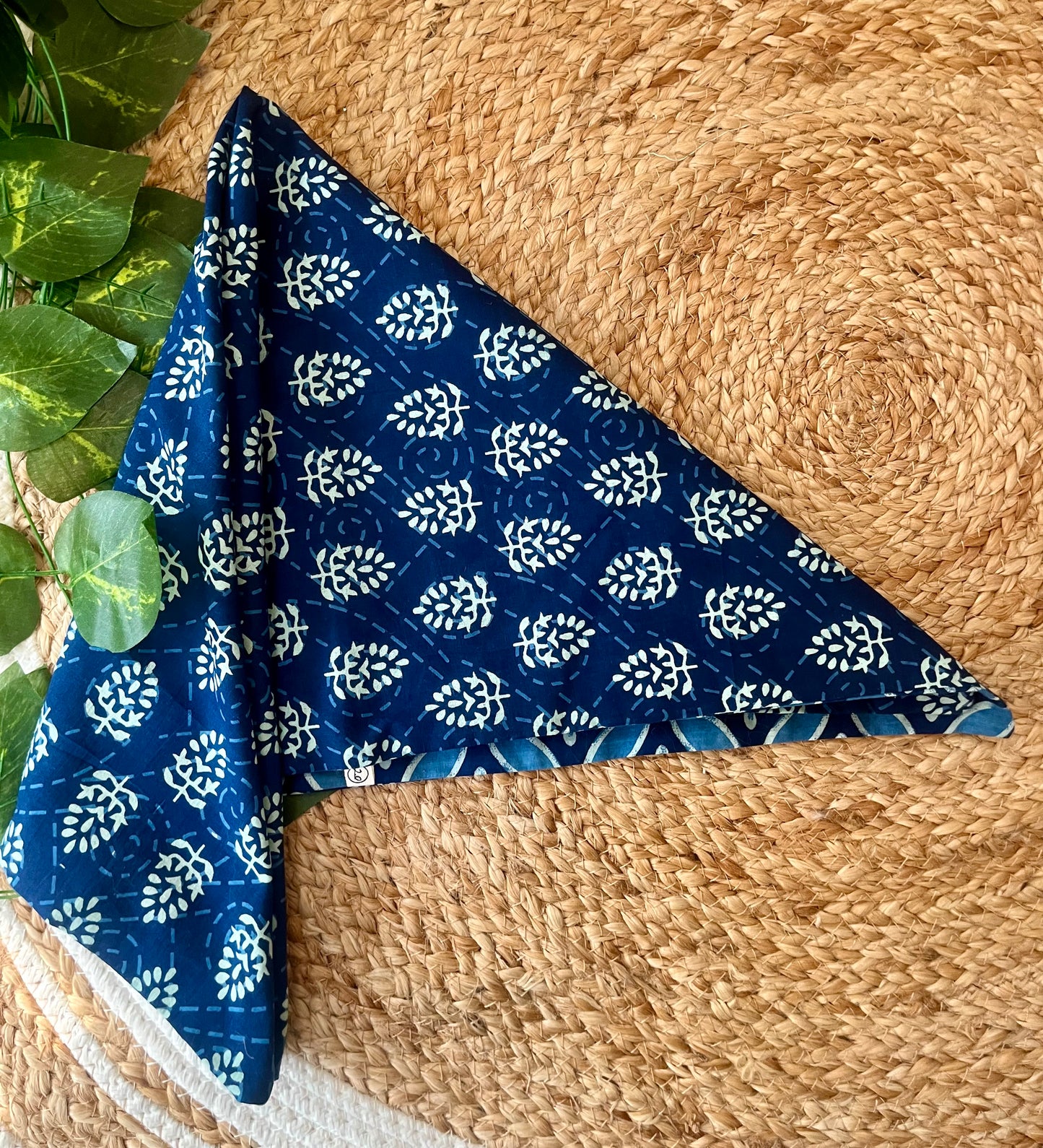 Indigo Reversible Bandana
