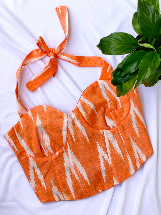 Tangerine Reversible Corset top