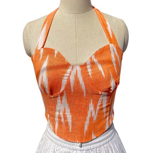 Tangerine Reversible Corset top