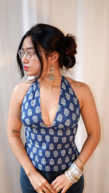 Electric Blossom GEET Halter Top