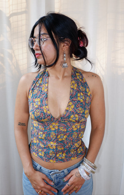 Mughal Flora Reversible GEET Halter Top