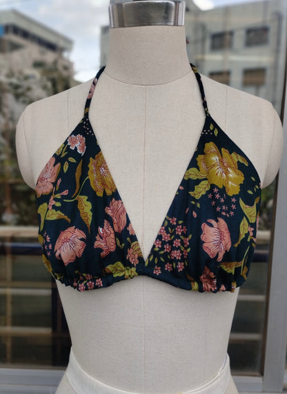 Forest combo: Crop shirt + Bikini Top