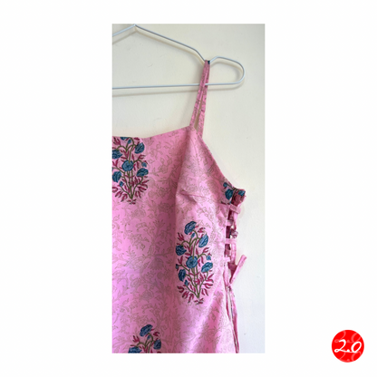 Pink Paisley Strap Kurti