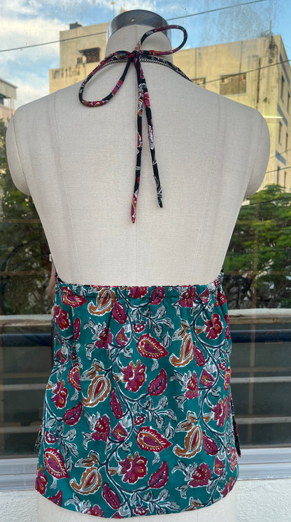 Seafoam shadows Y2K halter top