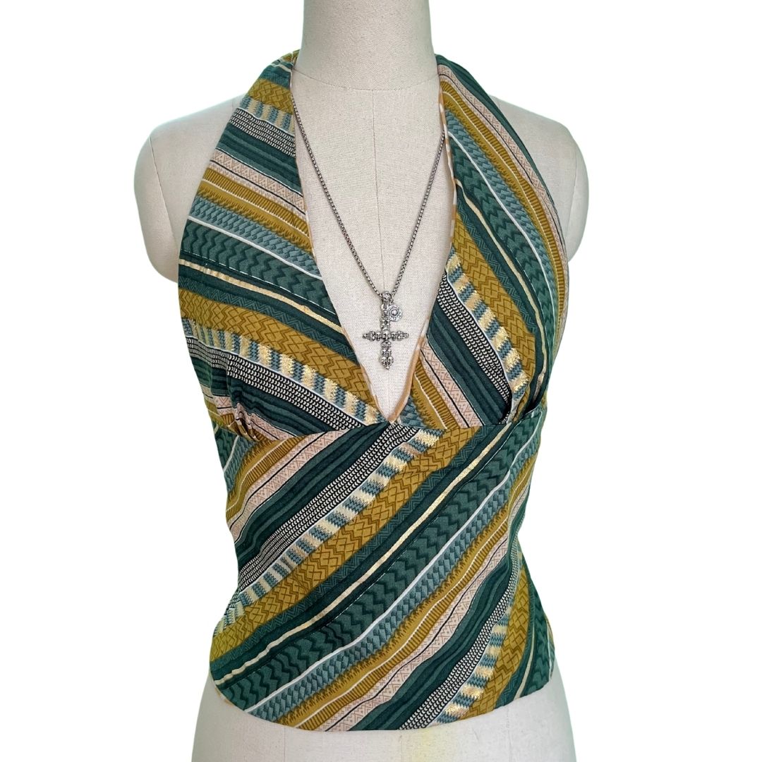 Earthy Stripes GEET Halter Top