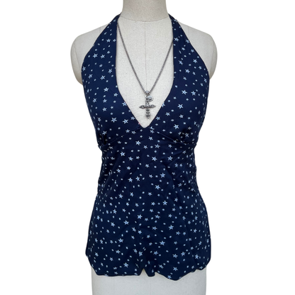 Dainty Blues Y2K Halter Top