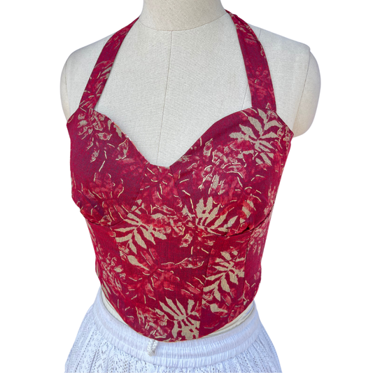 Floral Vines Reversible Corset top