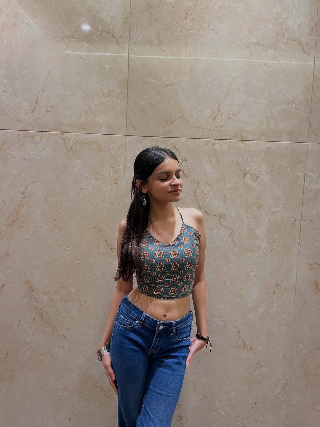 Wildstripe Grove Backless Crop Top