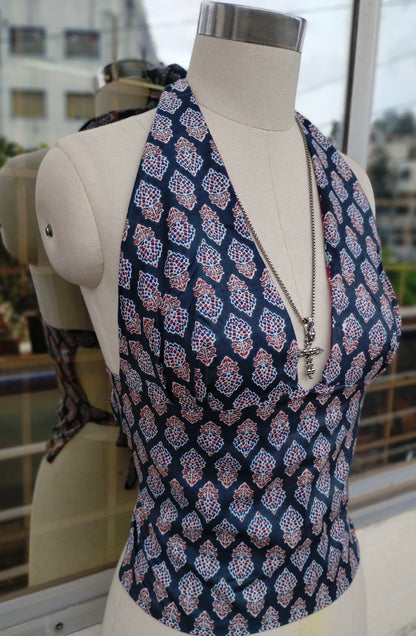 Royal Garden Reversible GEET Halter Top