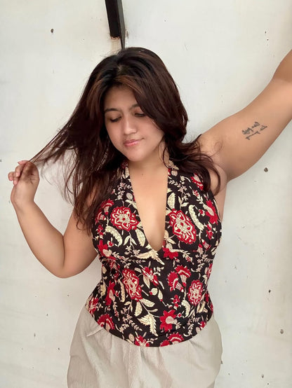 Midnight Mustard GEET Halter Top