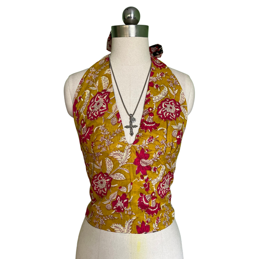 Midnight Mustard GEET Halter Top