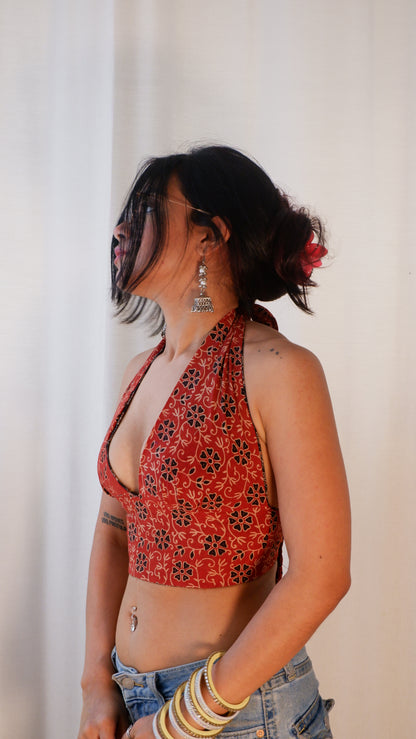 Midnight Ember Reversible Halter Top