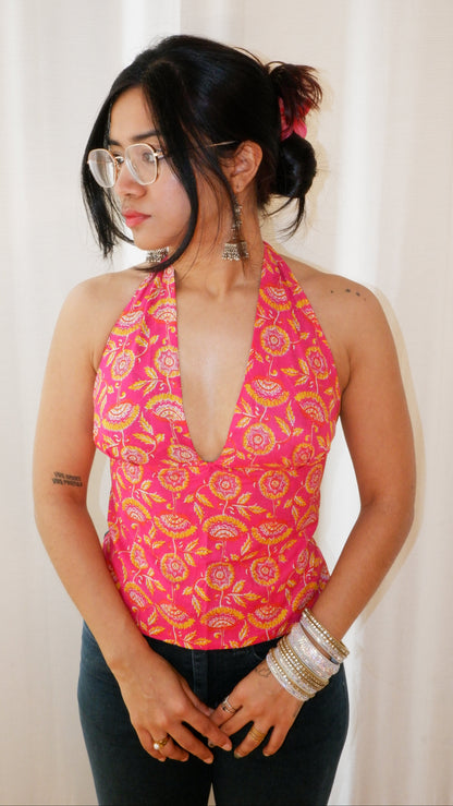 Rose After Dark GEET Halter Top