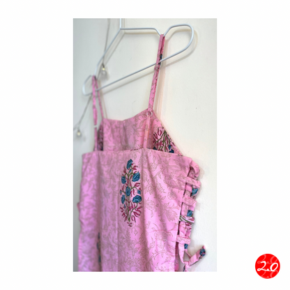 Pink Paisley Strap Kurti