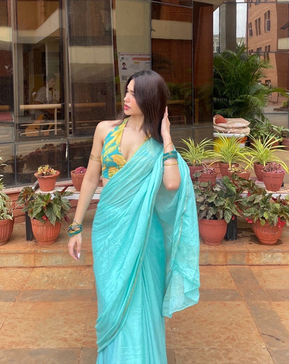 Tropical Bloom Crop Halter Top