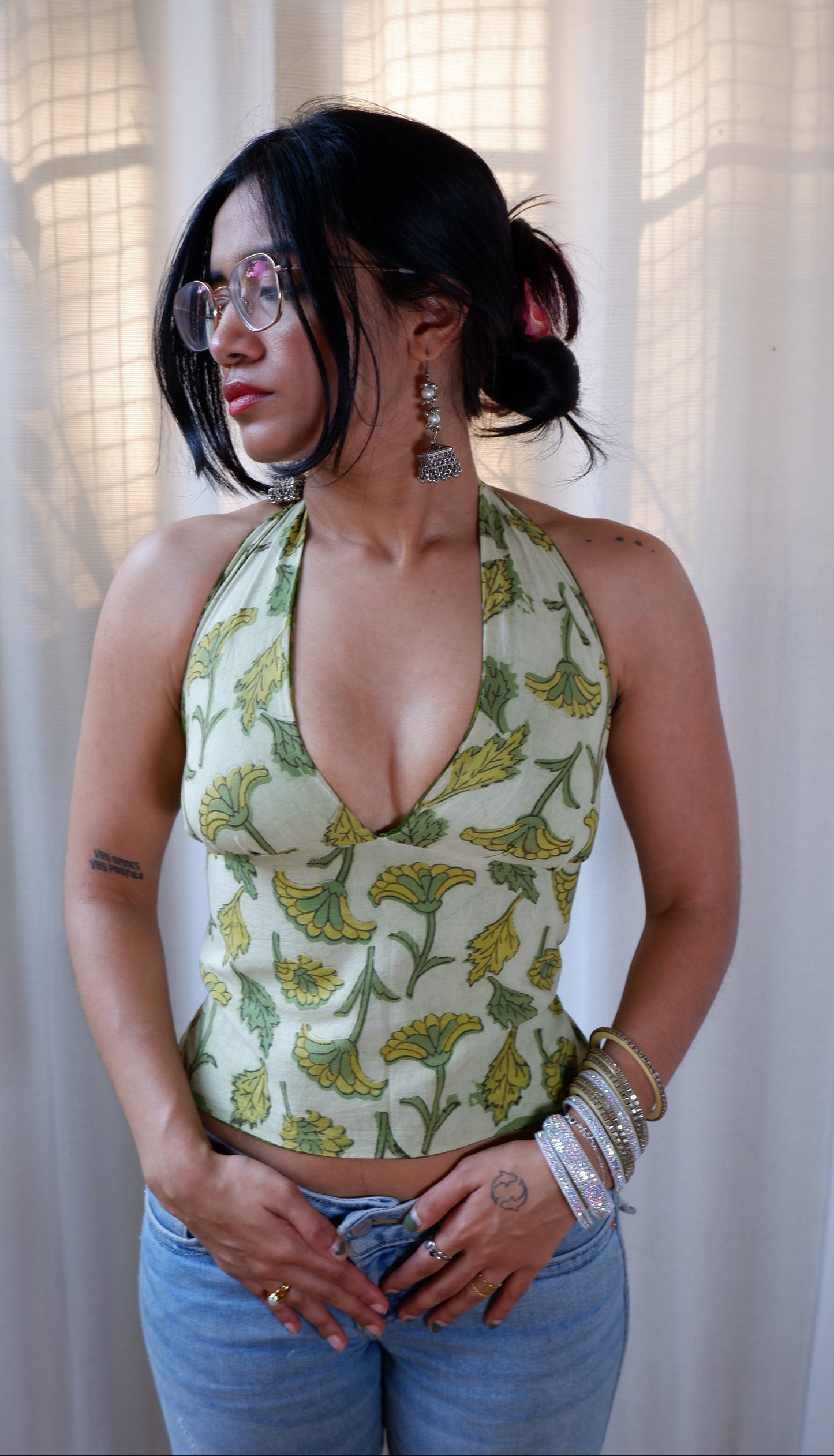 Green muse Reversible GEET Halter Top