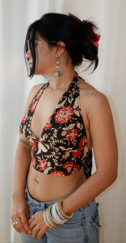 Goldrush Garden Reversible Halter Top