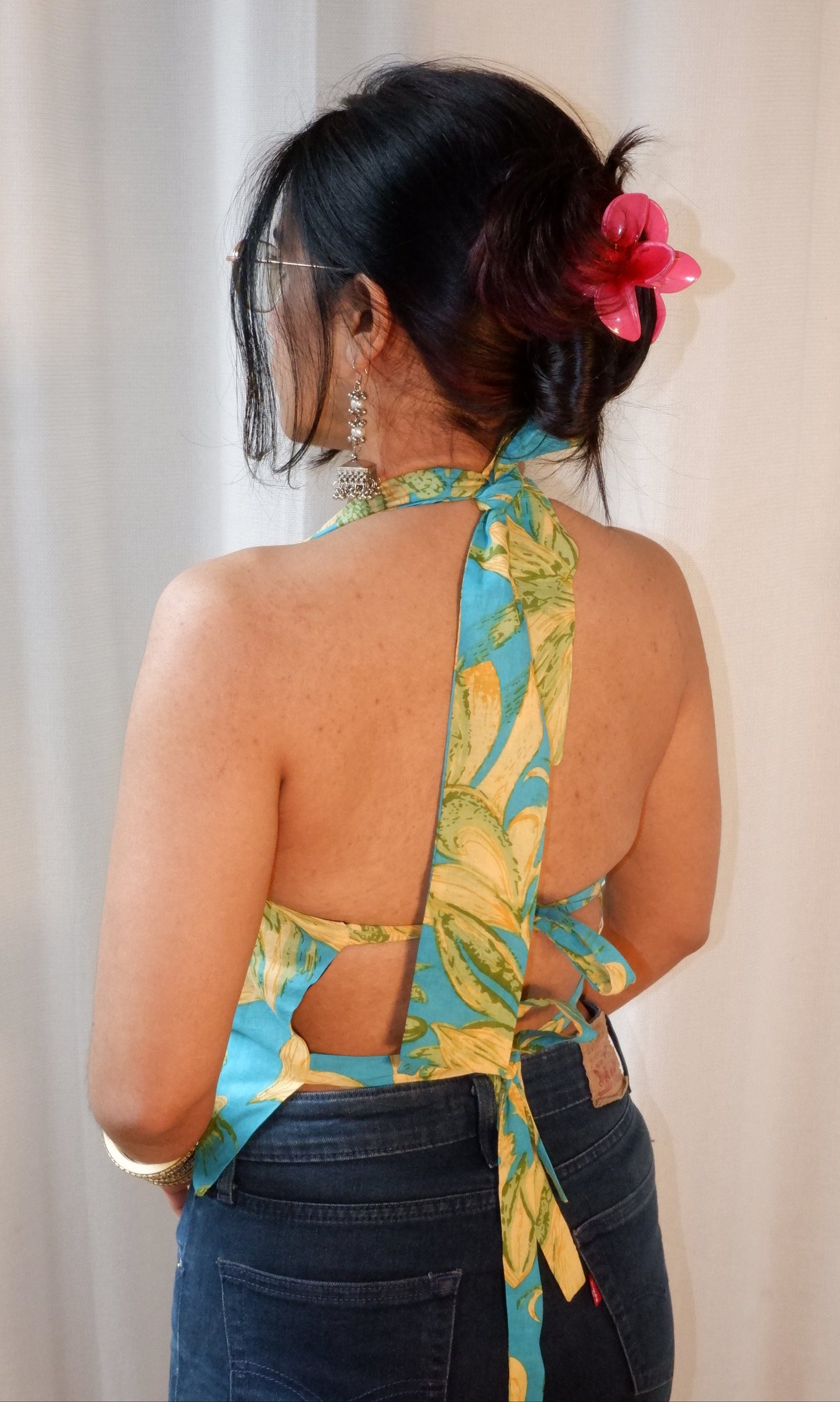 Tropical Bloom GEET Halter Top