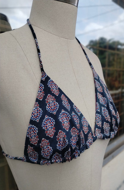 Dusky combo: Crop shirt + Reversible Bikini Top