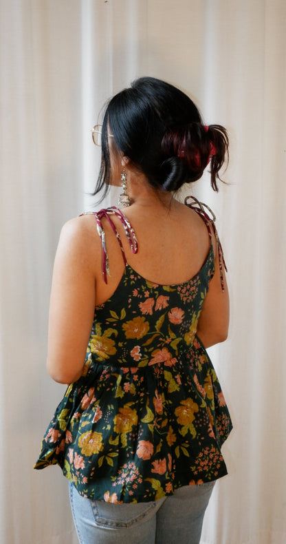 Lilac Forest Reversible Ruffle top