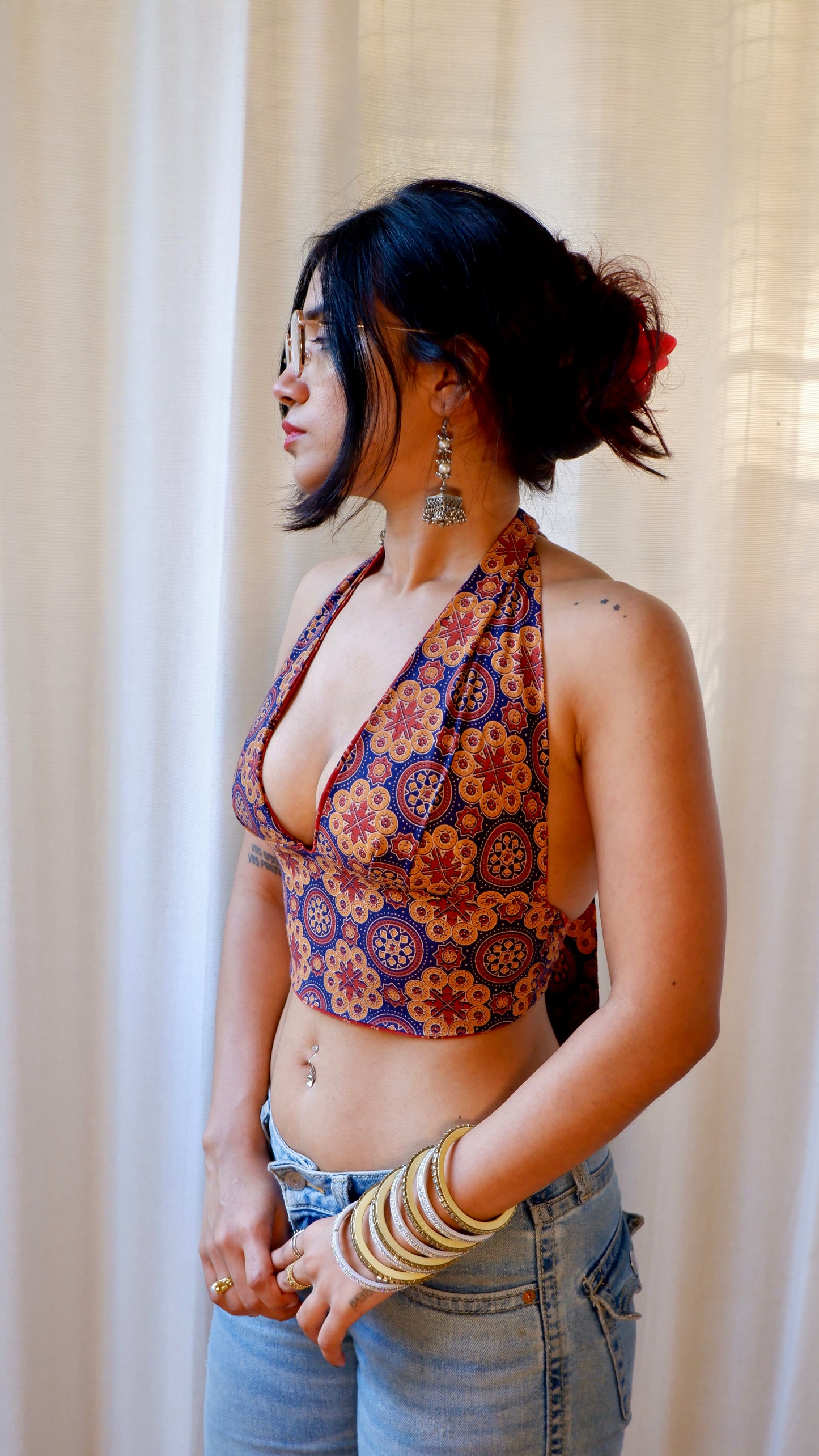 Mosaic Reversible Halter Top