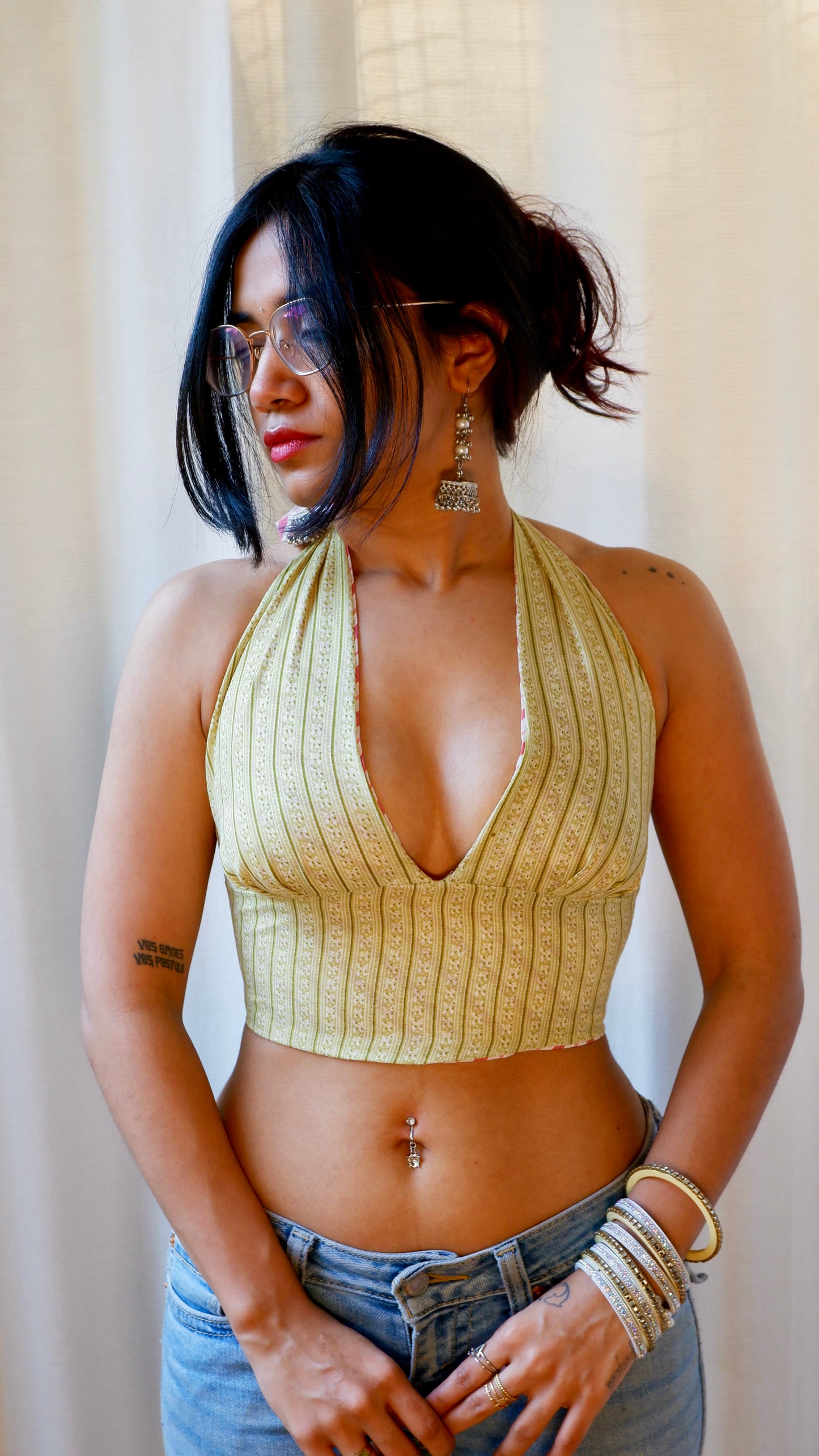 Honeydew Reversible Halter Top