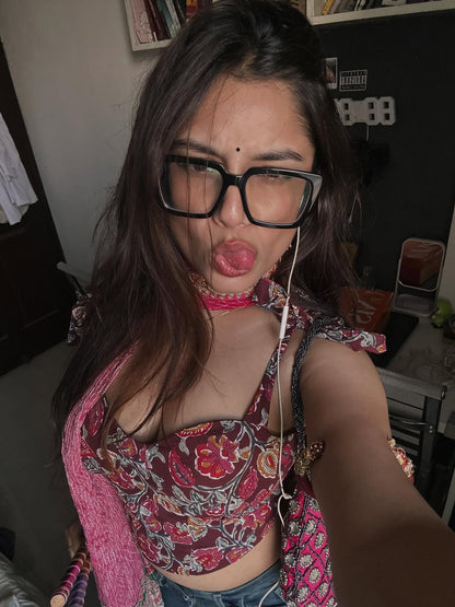 Crimson whim corset top