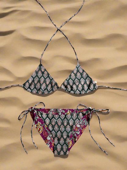 Moonlit Iris Bikini Top and Bottom