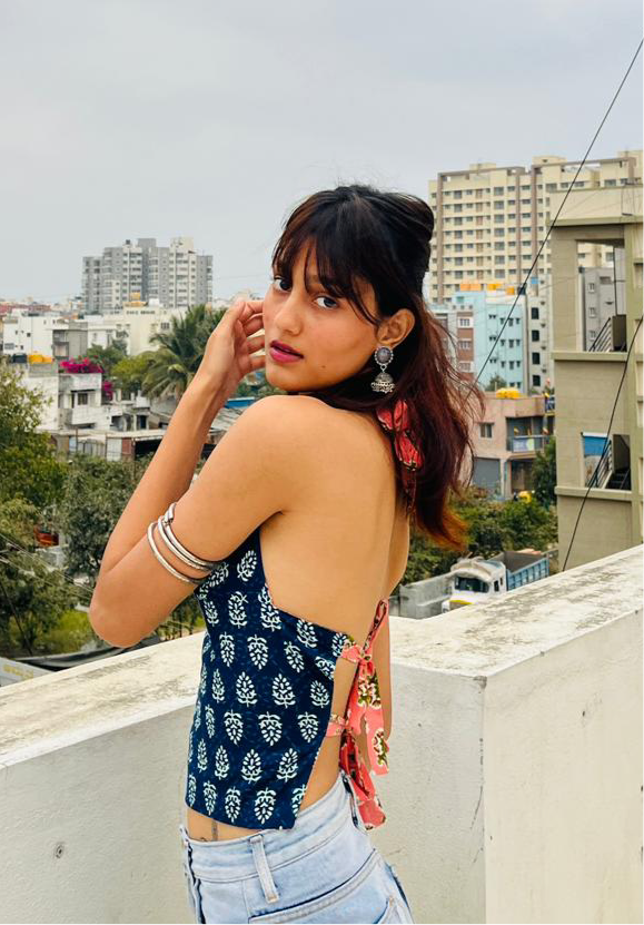 Electric Blossom GEET Halter Top